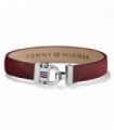 PULSERA TOMMY HILFIGER ACERO Y PIEL ROJA HOMBRE - 2700769